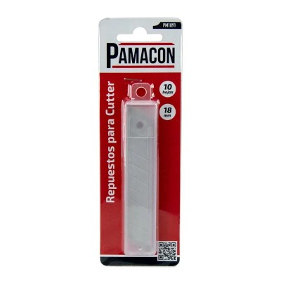 REPUESTOS CUTTER 18MM 10 PCS PAMACON