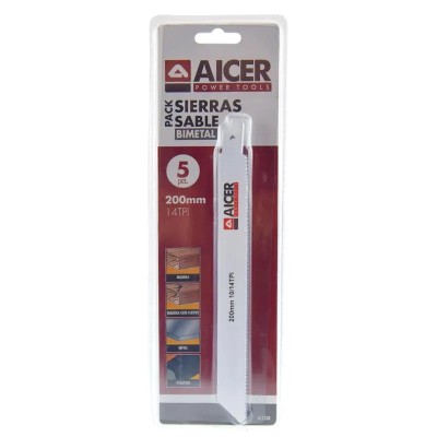 SEGUETA SABLE BI-METAL 5 PCS 225MM AICER