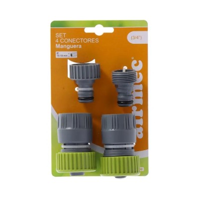 SET 4 CONECTORES MANGUERA 3/4" AIRMEC