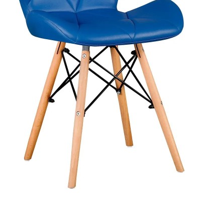 SILLA ESTILO NÓRDICO 46X52X75CM AZUL SERIE FEROE MOMI