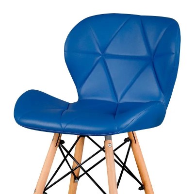 SILLA ESTILO NÓRDICO 46X52X75CM AZUL SERIE FEROE MOMI