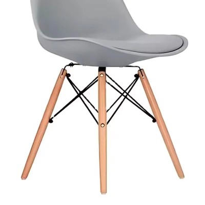 SILLA ESTILO NÃRDICO 48X53X82CM GRIS SERIE FINLANDIA MOMI