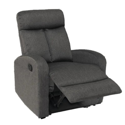 SOFÁ RELAX RECLINABLE 1 PLAZA 100X95X75CM GRIS OSCURO MOMI