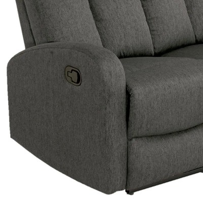 SOFÃ RELAX RECLINABLE 2 PLAZAS 128X95X180CM GRIS OSCURO MOMI