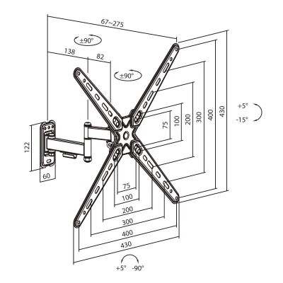 SOPORTE DE TELEVISION 13-55" LARRYHOUSE