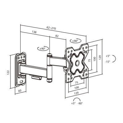 SOPORTE DE TELEVISION EXTENSIBLE 13-32" LARRYHOUSE