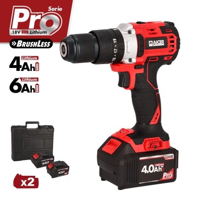 TALADRO PERCUTOR 18V SERIE PRO AICER (1X 4.0AH + 1X 6.0AH)