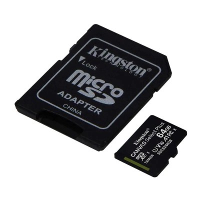 TARJETA MICROSD HC 64GB  ADAPTADOR CANVAS SELECT PLUS CLASE 10 KINGSTON