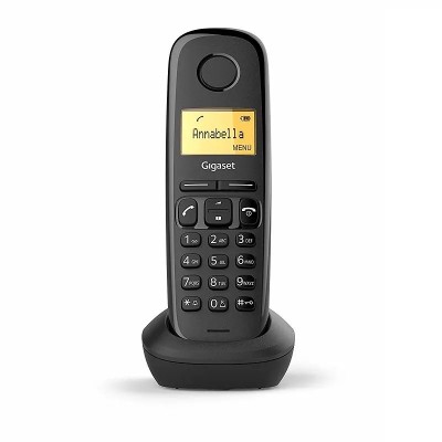 TELÉFONO INALÁMBRICO DECT A170 NEGRO LCD 1.5" FUNCION ALARMA GIGASET