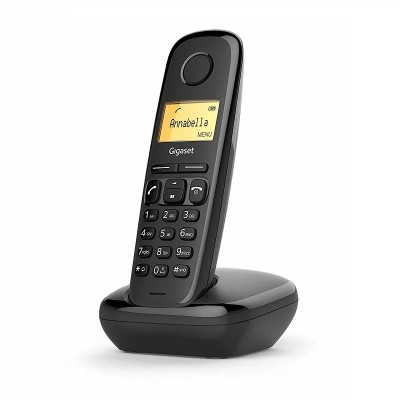 TELÉFONO INALÁMBRICO DECT A170 NEGRO LCD 1.5" FUNCION ALARMA GIGASET