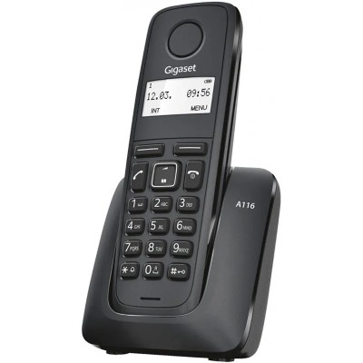 TELÉFONO INALÁMBRICO DECT DIGITAL A116 NEGRO GIGASET