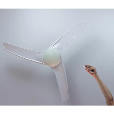 VENTILADOR DE TECHO BLANCO CON LUZ 3 ASPAS 132CM LARRYHOUSE