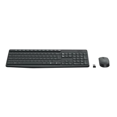 TECLADO + RATON LOGITECH MK235 WIRELESS BLACK