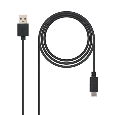 CABLE USB 3A TIPO USB-CM-AM NEGRO 2M NANOCABLE