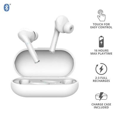 AURICULARES TRUST NIKA TOUCH EARPHONES BLUETOOTH WIRELESS WHITE