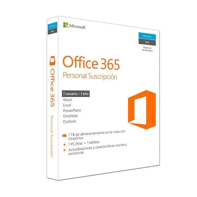 MICROSOFT OFFICE 365 PERSONAL 1LIC - 1 AÑO (LIC ELECTRONICA)