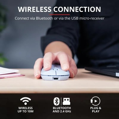 RATON TRUST PUCK RECARGABLE WIRELESS BLUETOOTH BLUE