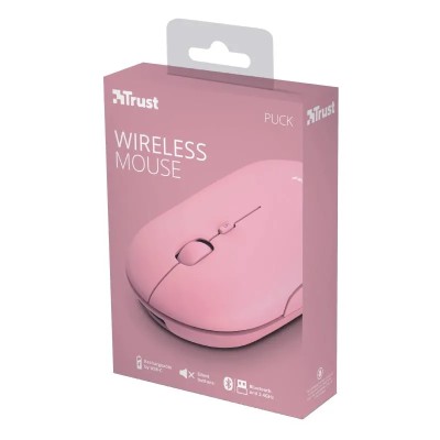 RATON TRUST PUCK RECARGABLE WIRELESS BLUETOOH PINK