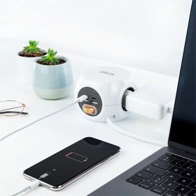 REGLETA NANOCABLE 3XSCHUKO + 2XUSB-C + 2XUSB-A 16A WHITE