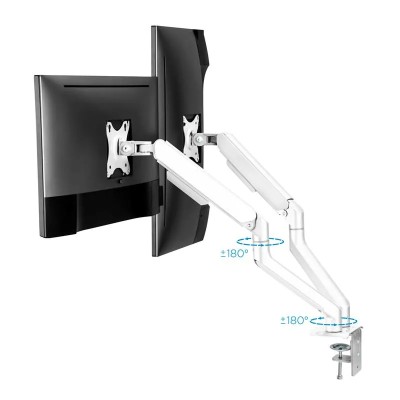 SOPORTE DE MESA TV/MONITOR TOOQ 17-32 2 BRAZOS WHITE