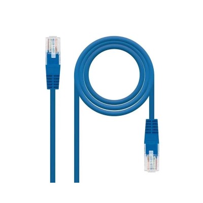 CABLE DE RED CAT.6 UTP 0.25M NANOCABLE BLUE