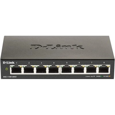 SWITCH D-LINK GIGABIT 8 PUERTOS + POE DGS-1100-08P