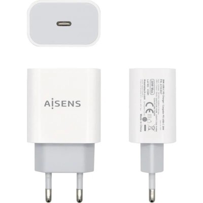 CARGADOR SMARTPHONE/TABLET AISENS A110-0537 USB-C 20W WHITE