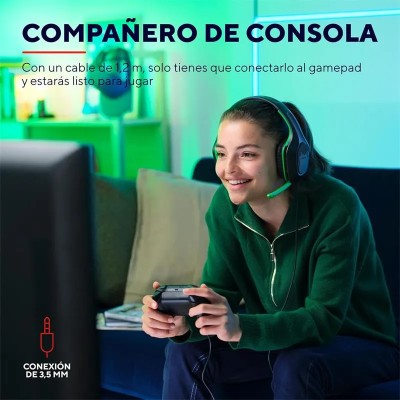 AURICULARES + MICROFONO TRUST GAMING GXT 415X ZIROX MULTI HEADSET GREEN