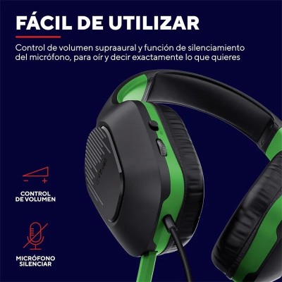 AURICULARES + MICROFONO TRUST GAMING GXT 415X ZIROX MULTI HEADSET GREEN