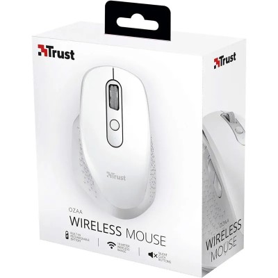 RATON TRUST OZAA ERGONOMICO RECARGABLE WIRELESS WHITE