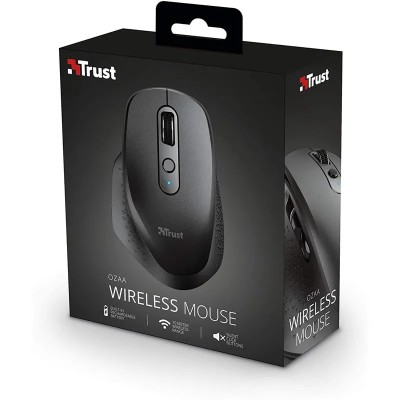 RATON TRUST OZAA ERGONOMICO RECARGABLE WIRELESS BLACK