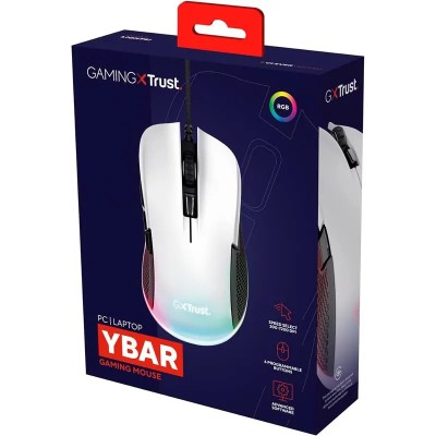 RATON TRUST GAMING GXT 922W YBAR RGB USB WHITE