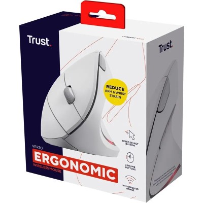 RATON TRUST VERTO WIRELESS ERGONOMIC WHITE