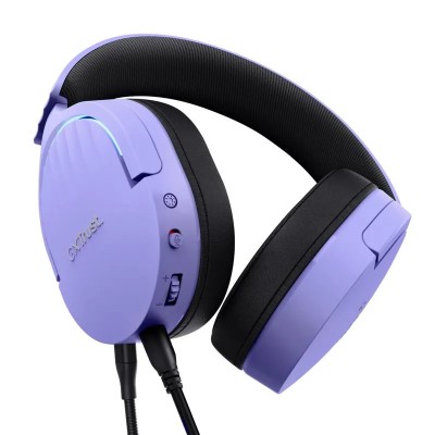 AURICULARES + MICROFONO TRUST GAMING RGB GXT 490P FAYZO HEADSET 7.1 PURPLE