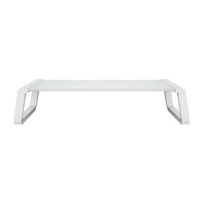 SOPORTE SOBREMESA TRUST MONTA TV/MONITOR CRISTAL ERGONOMIC WHITE