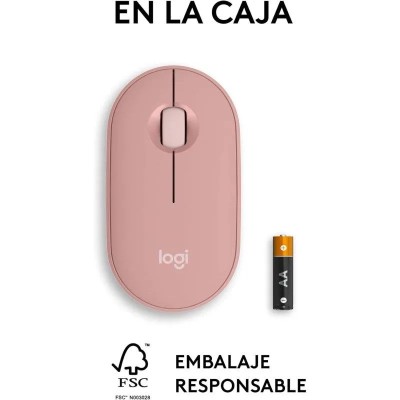 RATON LOGITECH PEBBLE 2 M350S WIRELESS ROSE