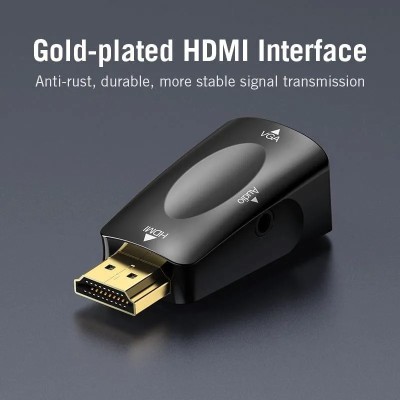 ADAPTADOR CONVERSOR VENTION HDMI/M A VGA/H AUDIO JACK 3.5 BLACK