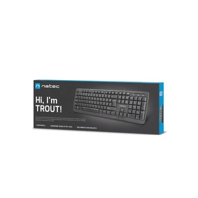 TECLADO NATEC TROUT SLIM USB MULTIMEDIA BLACK