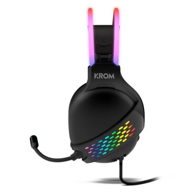 AURICULARES + MICROFONO GAMING KROM KLAIM RGB HEADSET BLACK