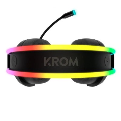 AURICULARES + MICROFONO GAMING KROM KLAIM RGB HEADSET BLACK