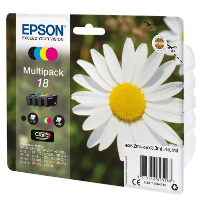 TINTA EPSON C13T18064012 MULTIPACK 18 4 COLORES