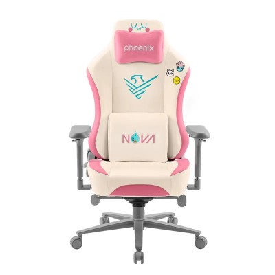 SILLA GAMING PHOENIX NOVA CUERO CREAM EDITION WHITE/PINK