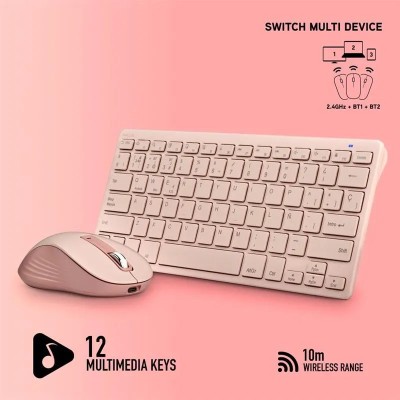 TECLADO + RATON NGS FANTASY KIT WIRELESS PINK