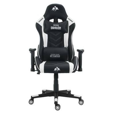 REACONDICIONADA SILLA GAMING SERIE DRAGÃN BLANCA CROMAD