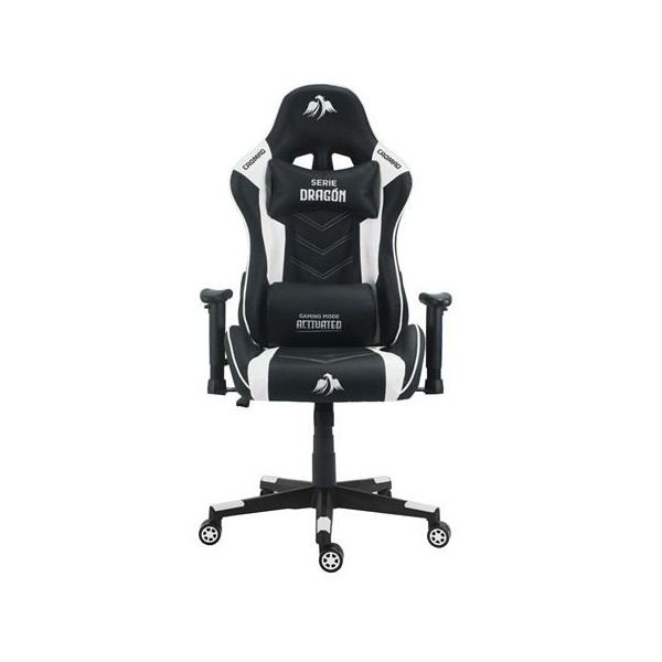 REACONDICIONADA SILLA GAMING SERIE DRAGÓN BLANCA CROMAD