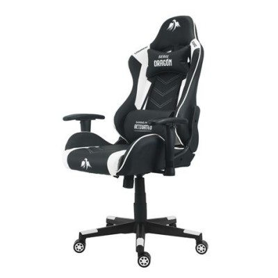 REACONDICIONADA SILLA GAMING SERIE DRAGÃN BLANCA CROMAD