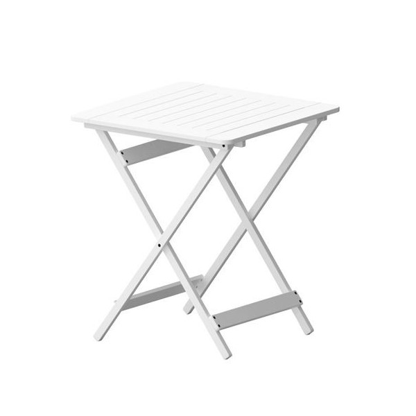 MESA PLEGABLE BAMBU BARNIZADA BLANCO