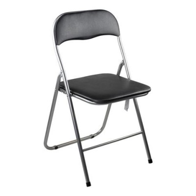 SILLA PLEGABLE ACOLCHADA NEGRO SEVENHOUSE