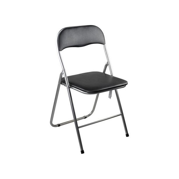 SILLA PLEGABLE ACOLCHADA NEGRO SEVENHOUSE