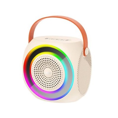 REACONDICIONADO ALTAVOZ BLUETOOTH F42 + MICRÓFONO + EFECTOS LED BLANCO XO